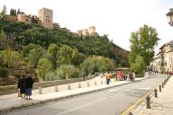 looking up to the Alhambra