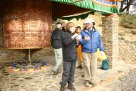 Huge prayer wheel