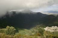 view into foggy valley