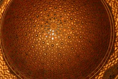 beneath a dome, looking up